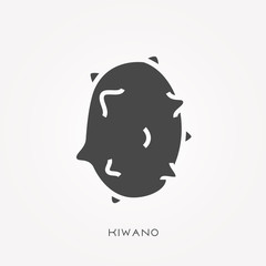 Silhouette icon kiwano