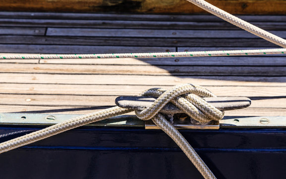Nautical Line tied to Cleat