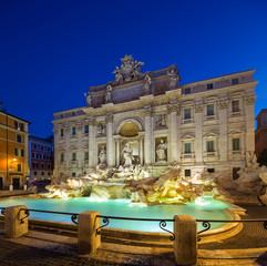 Trevi Fountain - the largest and most famous of the fountains of Rome. Italy.