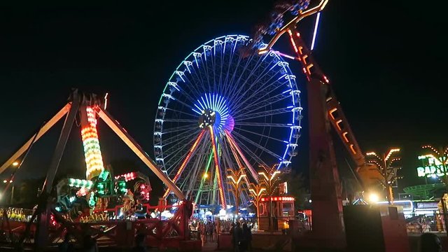 Attractions At Night In The City