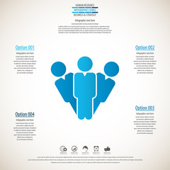 Business management, strategy or human resources infographic. Human resource icon. EPS 10 vector. Can be used for any project