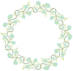 Fototapeta na wymiar Decorative floral circle