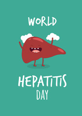 Fototapeta na wymiar Illustration of World Hepatitis Day
