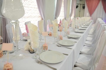 Wedding banquet table setting