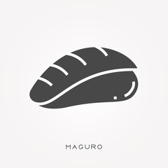 Silhouette icon maguro