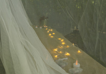 Wedding set up in a garden. Wedding ceremony & Wedding decorations/Wedding Archway/Wedding 