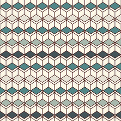 Repeated diamonds background. Geometric seamless pattern with polygons tessellation. Rhombuses and lozenges motif.