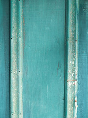 Old grunge green wood texture for background.