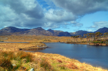 Connemara lake and mountains in Co. Mayo, Ireland