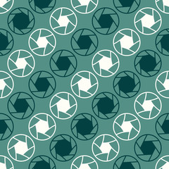Seamless pattern with camera shutter symbols for your design