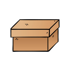 Cartoon box on white background