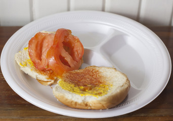 Tomatoes and Hamburger Bun