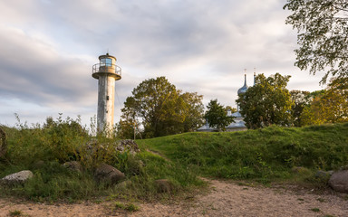 Fototapeta na wymiar Lake Peipus lighthouse