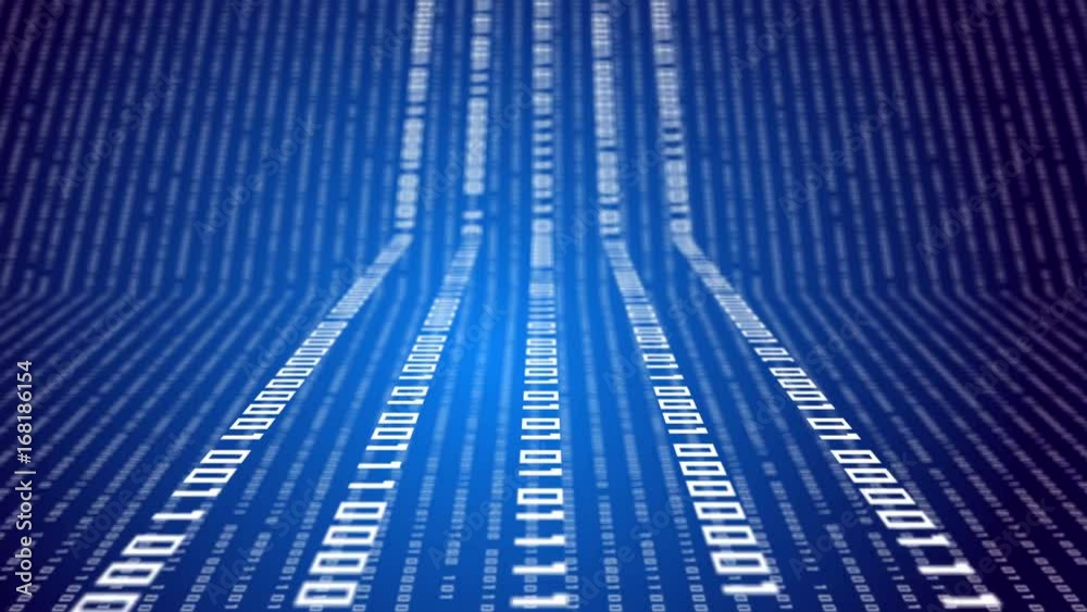 Poster binary code on abstract technology background