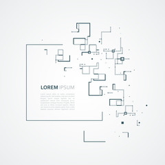 Abstract composition and geometric elements. Vector background