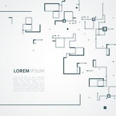 Abstract composition and geometric elements. Vector background