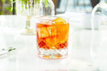 Negroni, an Italian cocktail.