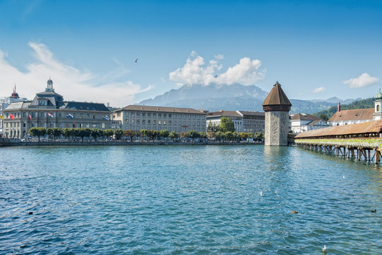 Lucerne waterside buildings