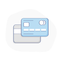 Obraz premium Credit Bank Card vector illustration. Credit, Banking, Financial concept