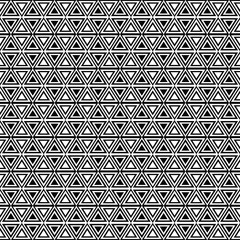 Vector seamless geometric pattern. Triangles texture. Black-and-white background. Monochrome design. Vector EPS10