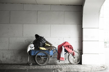 Bicycle Against Wall, China
