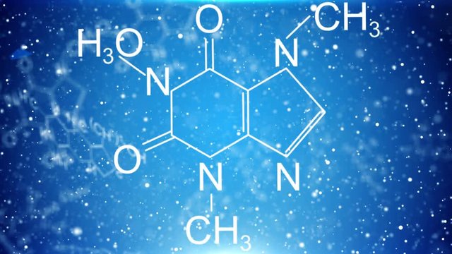 Chemistry science background with different formulas. 