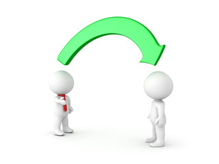 3D illustration depicting the conveying of an idea