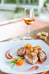 Dinner at the restaurant 