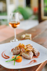 Dinner at the restaurant 