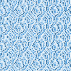 Seamless abstract hand-drawn waves pattern, wavy background.