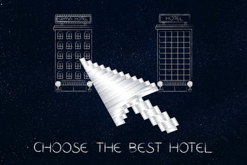 cursor about to click on a hotel to book online