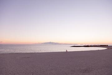 薄藤（うすふじ）の夕焼け