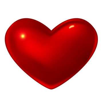 Red glass heart