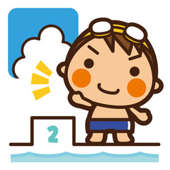 がっこうKids 水泳男子 スタート