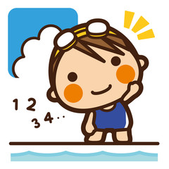 がっこうKids 水泳女子 準備運動