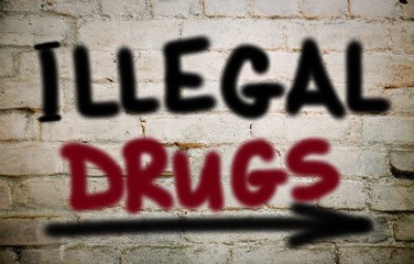 Illegal drugs Concept 