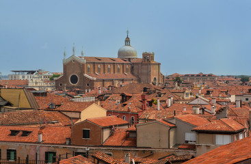 beautiful panoramic view on Venice from the top