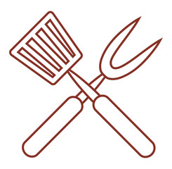 Roasting utensil cutlery icon vector illustration design