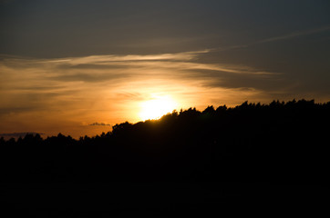 zachód słońca