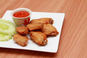 fried chicken, food and drink, food plate, food background