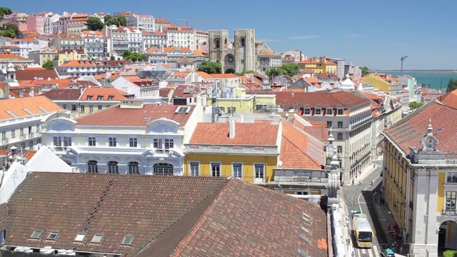 view on old district and Lisbon Cathedral