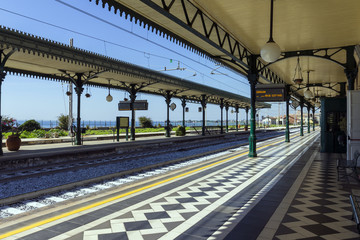 Railway station of Taormina in Sicily, Italy