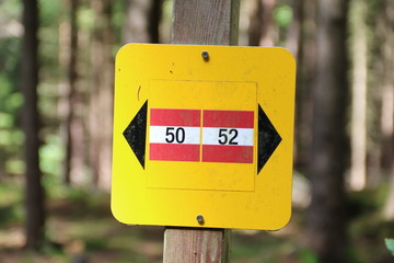 Wegmarkierung im n&ouml;rdlichen Waldviertel