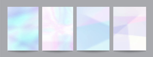 Vector set of template with soft pastel backgrounds