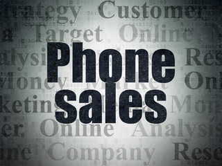Advertising concept: Phone Sales on Digital Data Paper background