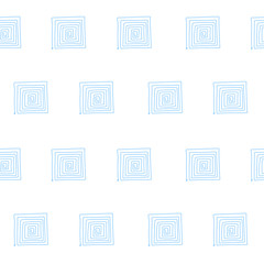 Seamless graphic pattern with labyrinths, mazes. Blue abstract background