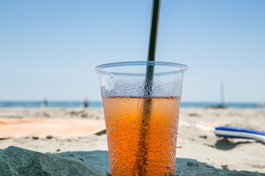 melting drinks on the beach 