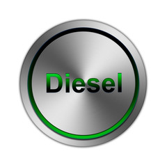 Button Diesel metallic silber 