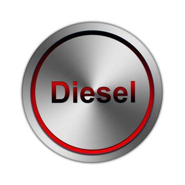 Metal Button Diesel rot