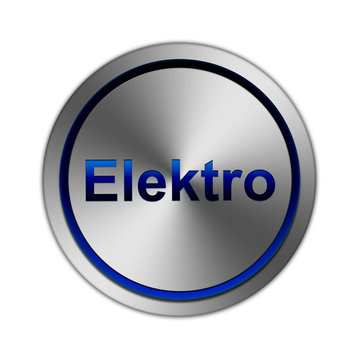 Metal Button Elektro blau